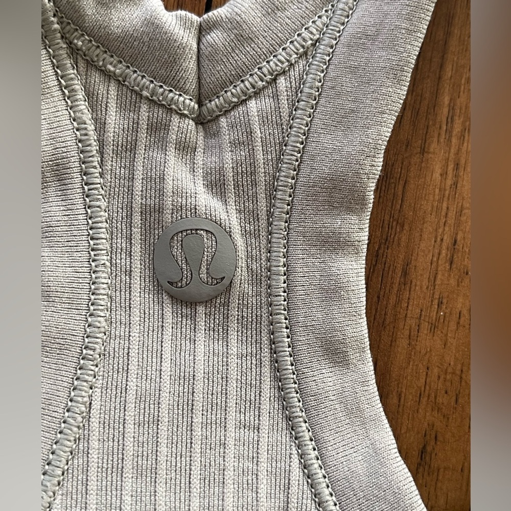 Lululemon Ribbed Racerback Tank Top - Sage Green - Picture 5 of 6